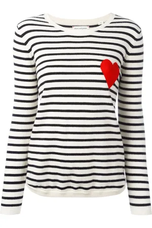 Breton stripe heart jumper