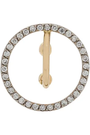CHARLOTTE CHESNAIS Ear Cuff Celeste in bianco e giallo 18kt con diamanti
