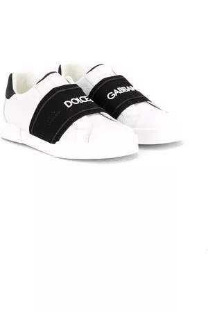 Dolce & Gabbana Sneakers senza lacci - Sneakers senza lacci con banda logo - Bianco