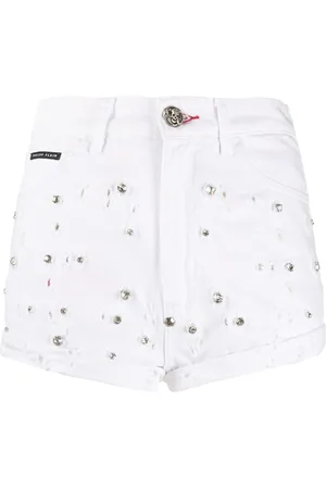 Philipp Plein Shorts denim con borchie