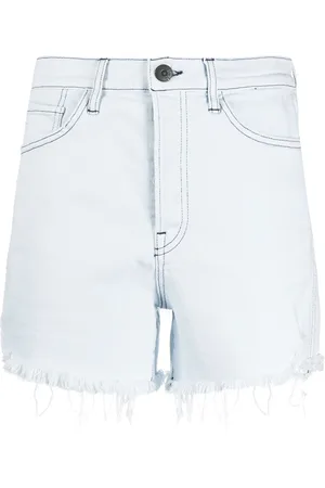 3x1 Shorts denim con orlo sfrangiato