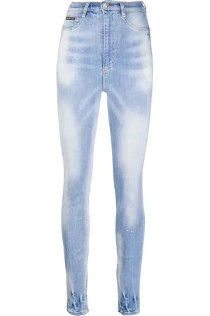 Philipp Plein Jeans con effetto schiarito