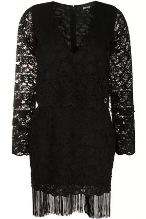 Roberto Cavalli Donna Vestiti con frange - Abito con frange - Nero