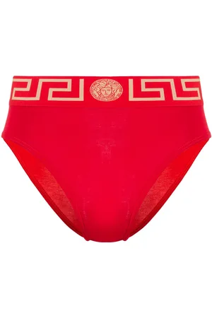 VERSACE Slip Greca Border a vita alta