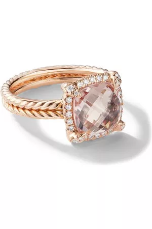 David Yurman Anello Châtelaine in oro rosa 18kt con diamanti e morganite - D8RAMODI