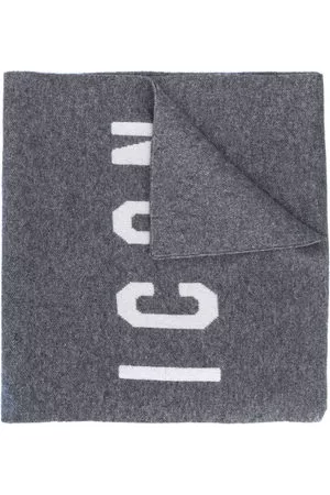 Dsquared2 Uomo Sciarpe - Sciarpa Icon - Grigio