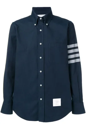 Thom Browne Camicia con righe a contrasto su una manica