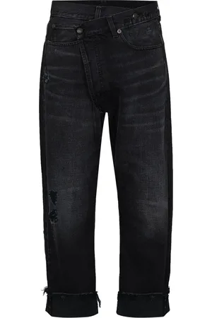 R13 Crossover cropped jeans