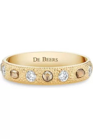 De Beers Donna Fascia - Anello a fascia Talisman piccolo in oro 18kt con diamanti
