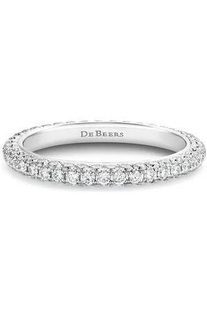 De Beers Donna Fascia - Anello a fascia DB Darling eternity in oro bianco 18kt con diamanti