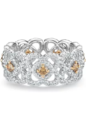 De Beers Donna Fascia - Anello a fascia Enchanted Lotus in oro bianco 18kt e diamanti - Argento