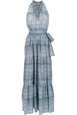 AMIR SLAMA Vestito lungo denim