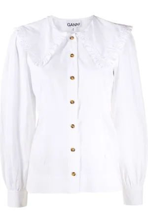 Ganni Blusa con collo oversize