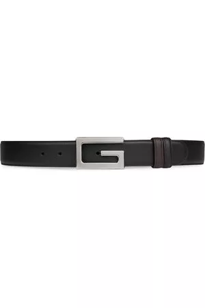 Gucci Uomo Cinture - Cintura reversibile con fibbia GG - Nero