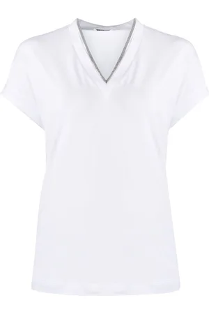 Brunello Cucinelli T-shirt con scollo a V