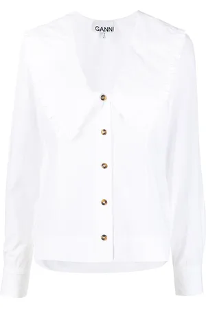 Ganni Blusa con ruches