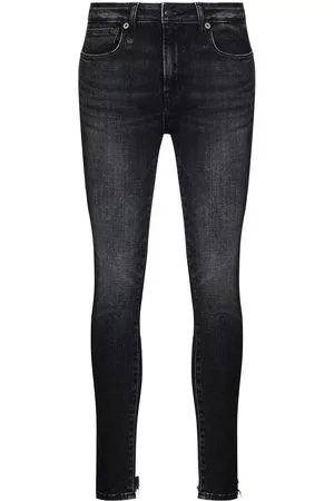 R13 Jeans skinny Alison con vita media - Nero