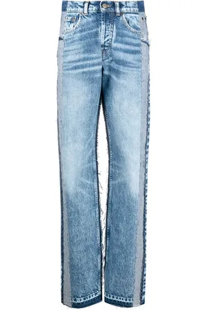 Maison Margiela Jeans skinny a vita alta con pannelli a contrasto