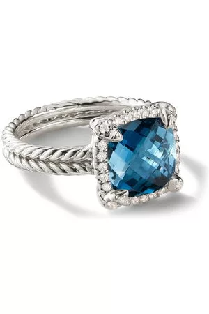David Yurman Anello Chatelaine con pavé di diamanti - Argento