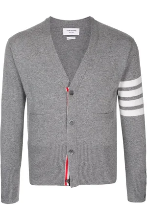 Thom Browne Cardigan con scollo a V con bande