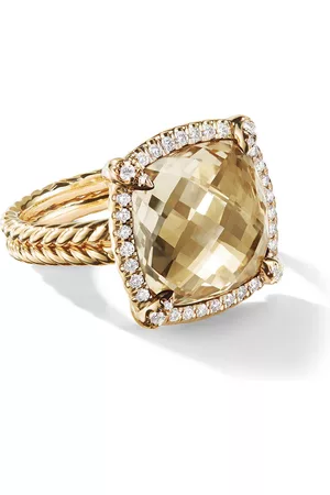 David Yurman Donna Anelli - "Anello Châtelaine in oro giallo 18kt , citrino e diamanti" - 88ACCDI