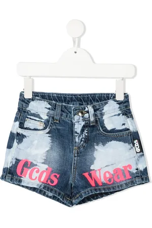GCDS Shorts denim con stampa