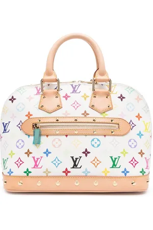 Louis Vuitton ALMA FL0043 bianca borsa multicolore pari a nuova