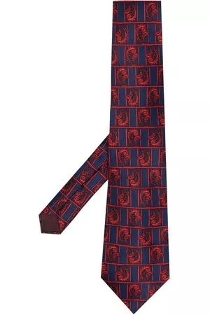Lanvin Uomo Cravatte - Cravatta con stampa paisley anni '70 - Blu