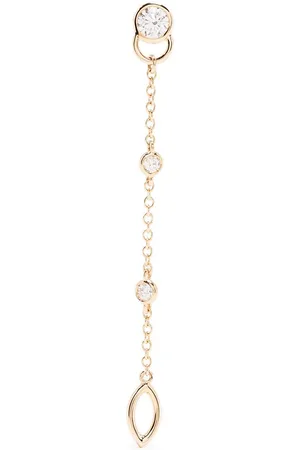 COURBET Orecchino pendente CO in giallo 18kt riciclato con diamanti da laboratorio