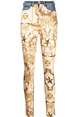 Philipp Plein Jeans skinny Barocco con stampa