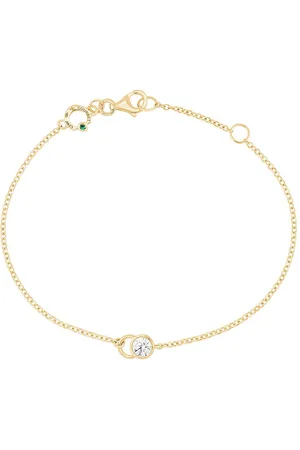 COURBET Bracciale a catena CO in giallo 18kt riciclato con diamante da laboratorio