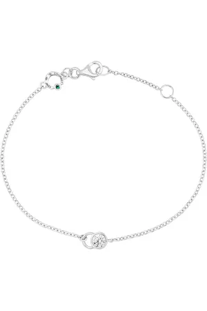COURBET Bracciale a catena CO in oro bianco 18kt riciclato con diamanti da laboratorio
