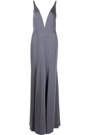 Marchesa Notte Abito Crema con scollo a V