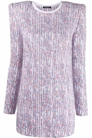 Balmain Abito con paillettes