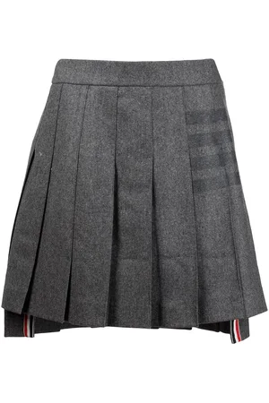 Thom Browne Gonna plissettata con dettaglio a 4 righe