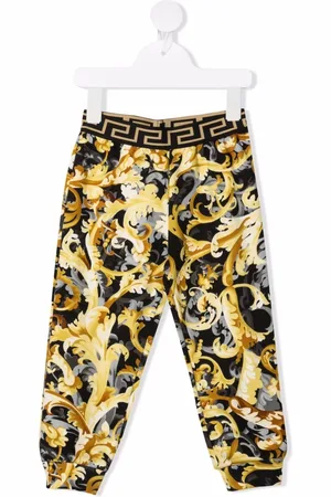 VERSACE Pantaloni sportivi con stampa barocca