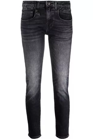 R13 Donna Jeans - Jeans crop a vita bassa - Nero