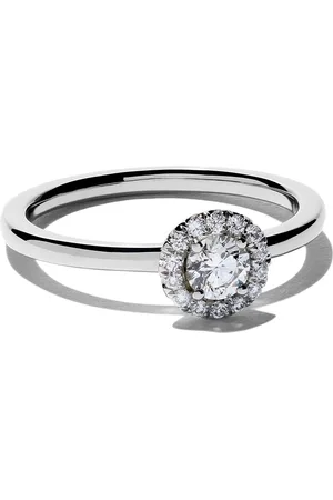 De Beers Anello solitario Aura in platino con diamante