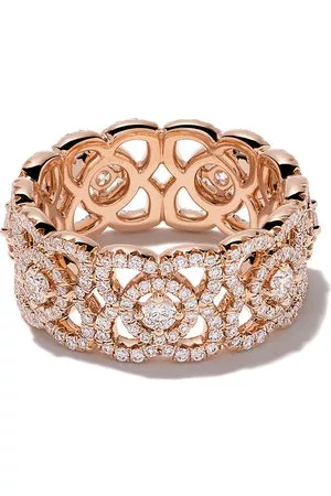 De Beers Anello a fascia Enchanted Lotus in oro rosa 18kt e diamanti - ROSE GOLD