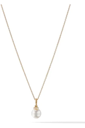 David Yurman Collana Solari in giallo 18kt con perla e diamanti