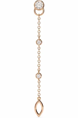 COURBET Orecchino pendente CO mono in oro 18 carati riciclato con diamanti