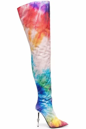 Philipp Plein Stivali con fantasia tie-dye