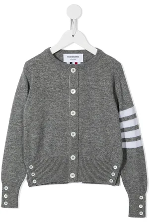 Thom Browne Cardigan a girocollo con dettaglio righe