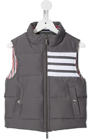 Thom Browne Gilet smanicato imbottito con dettaglio righe
