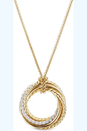 David Yurman Collana con pendente in 18kt e diamanti