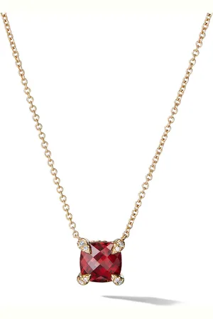 David Yurman Collana con pendente Chatelaine in 18kt e diamanti