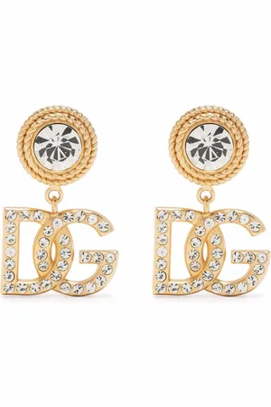 Dolce & Gabbana Orecchini a cerchio con logo DG