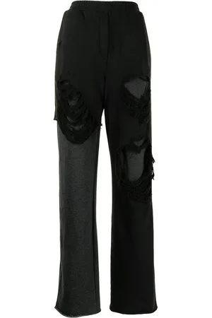 GOEN.J Pantaloni a gamba ampia con effetto vissuto