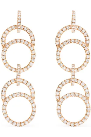 COURBET Orecchini Celeste in oro riciclato 18kt con set di pavé diamanti da laboratorio set di due orecchini pendenti