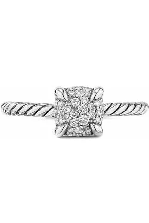 David Yurman Donna Anelli - Anello Châtelaine in argento sterling con diamanti